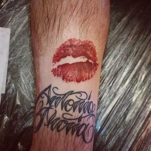Red Lipstick Kiss 💋 #kisstattoo #lipprint #redlipstick #smalltattoo #ignorant #ascetictattoo