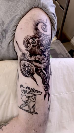 Had a great day doing this tattoo!#octopus #octopustattoo #tentacles #kraken #cthulhu 