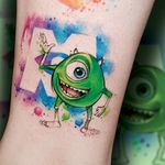 Mike monsters S.A pixar tattoo watercolor 