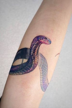 Colorful snake by guest artist Manda 