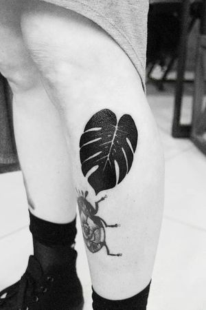 Monstera Leaf #Monstera #Blackwork #OnlyBlack #Leaf #Plant