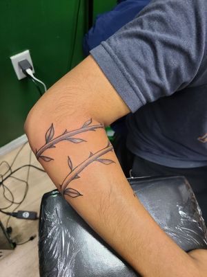 Vine wrapped around arm @NoLimit_ink in Brooklyn, NY