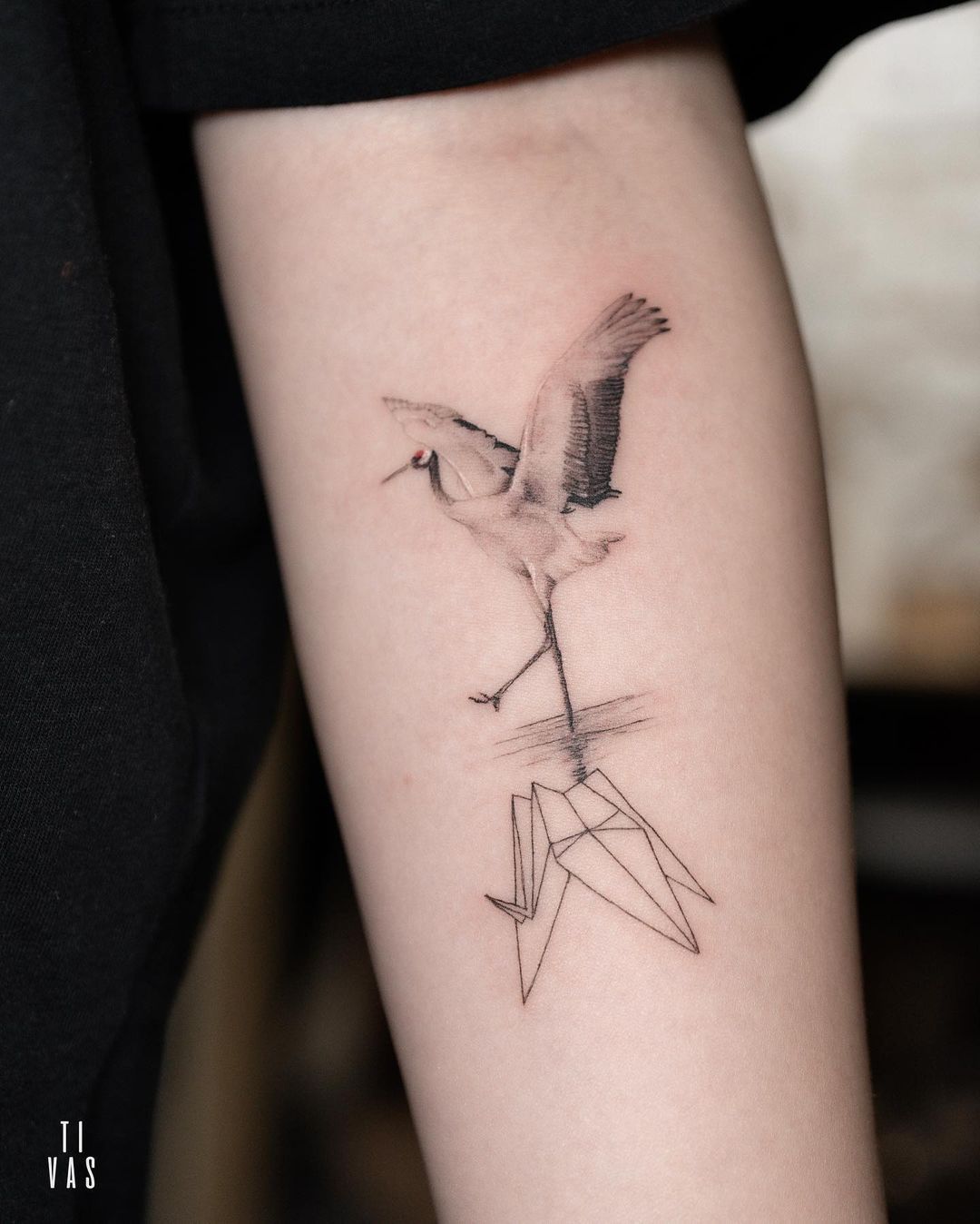 Minimal Tattoos in 2023  Tattoos Crane tattoo Bird tattoos arm