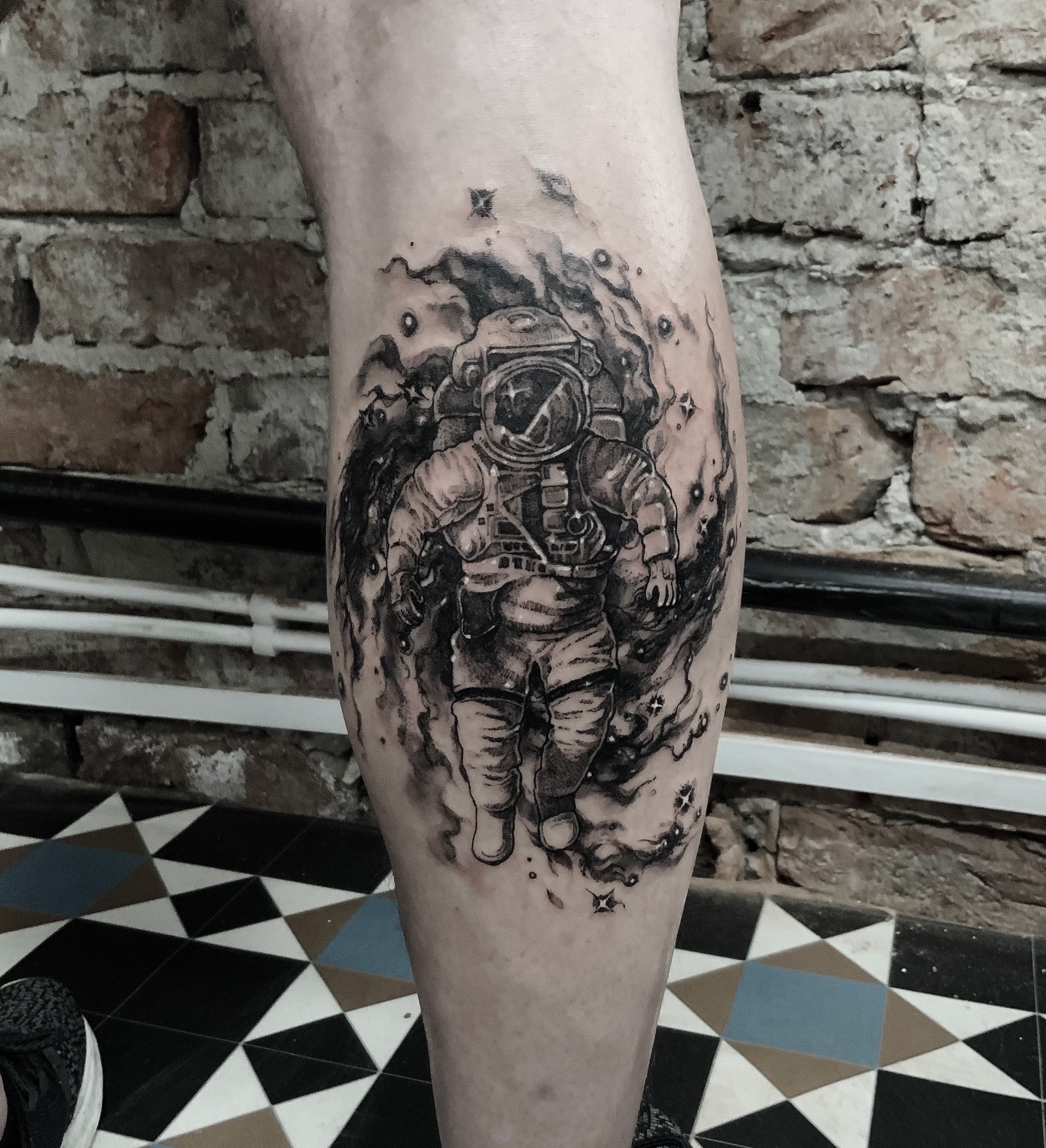 Astronaut tattoo Placement : forearm #edithtattoostudio DM for tattoos and  design consultation . . . . . . #edith #edithtattoostudio… | Instagram
