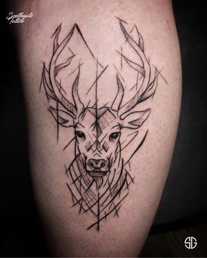 • Deer • sketchy custom tattoo by @nsmactattoos. Books/Info: 👉🏻@southgatetattoo •••#deertattoo #southgatetattoo #sgtattoo #sg #deer #sketchytattoo #london #tattoos #smallbusinessuk #blackworktattoo #customtattoo 