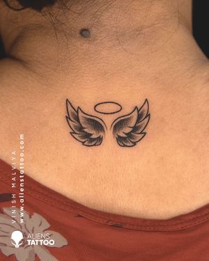 Checkout This Amazing Wings Tattoo by Vinesh Malviya at Aliens Tattoo India.
If you wish to get this tattoo visit - www.alienstattoo.com