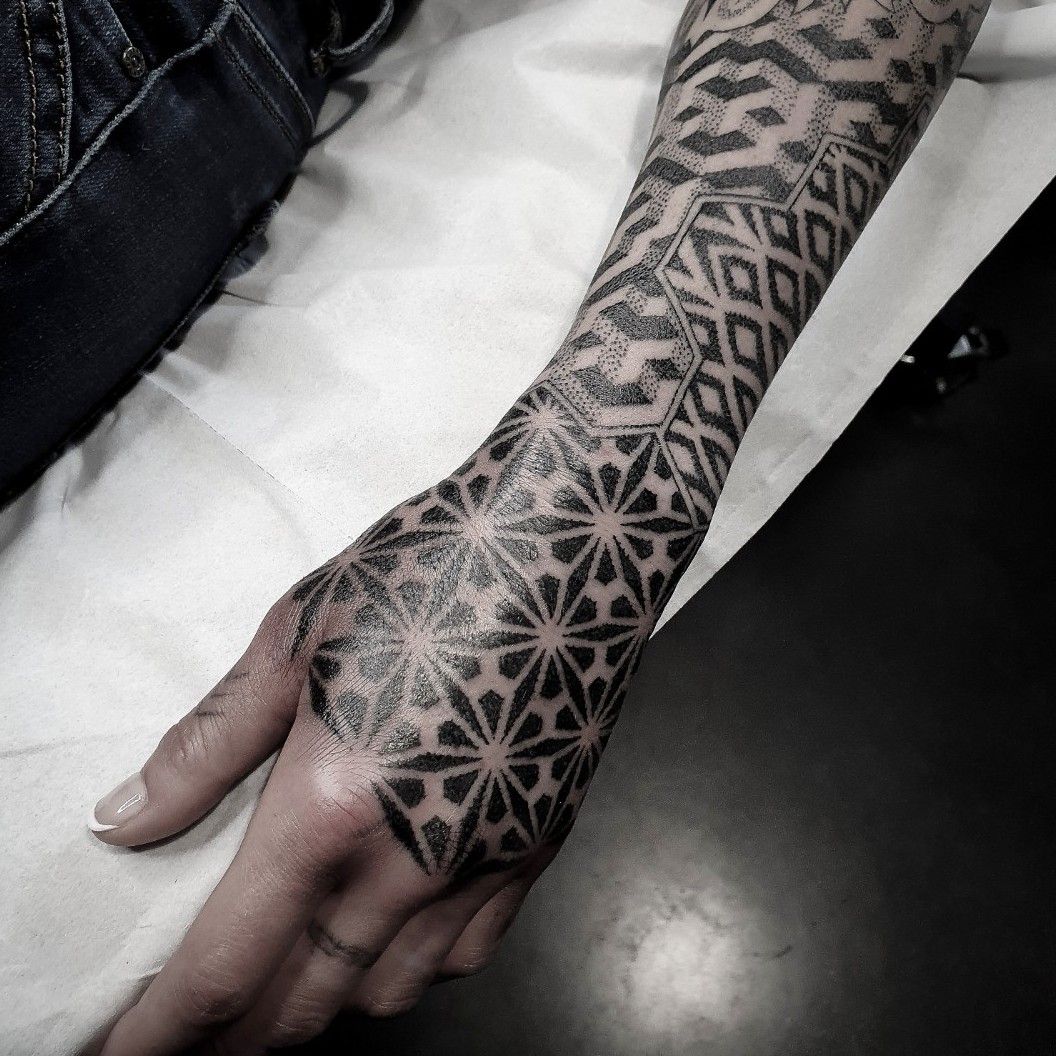 Simple geometric forearm tattoo - Tattoogrid.net