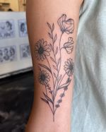 Custom Flower Tattoo