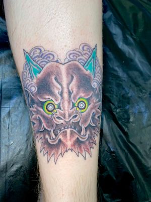 Oni on the back of the ankle for Luke 