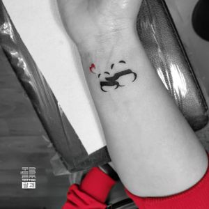 First small "Family" tattoo for Tatiana-Welcome to the tattooed family.-#тату #панды #trigram #tattoo #pandas #inkedsense 