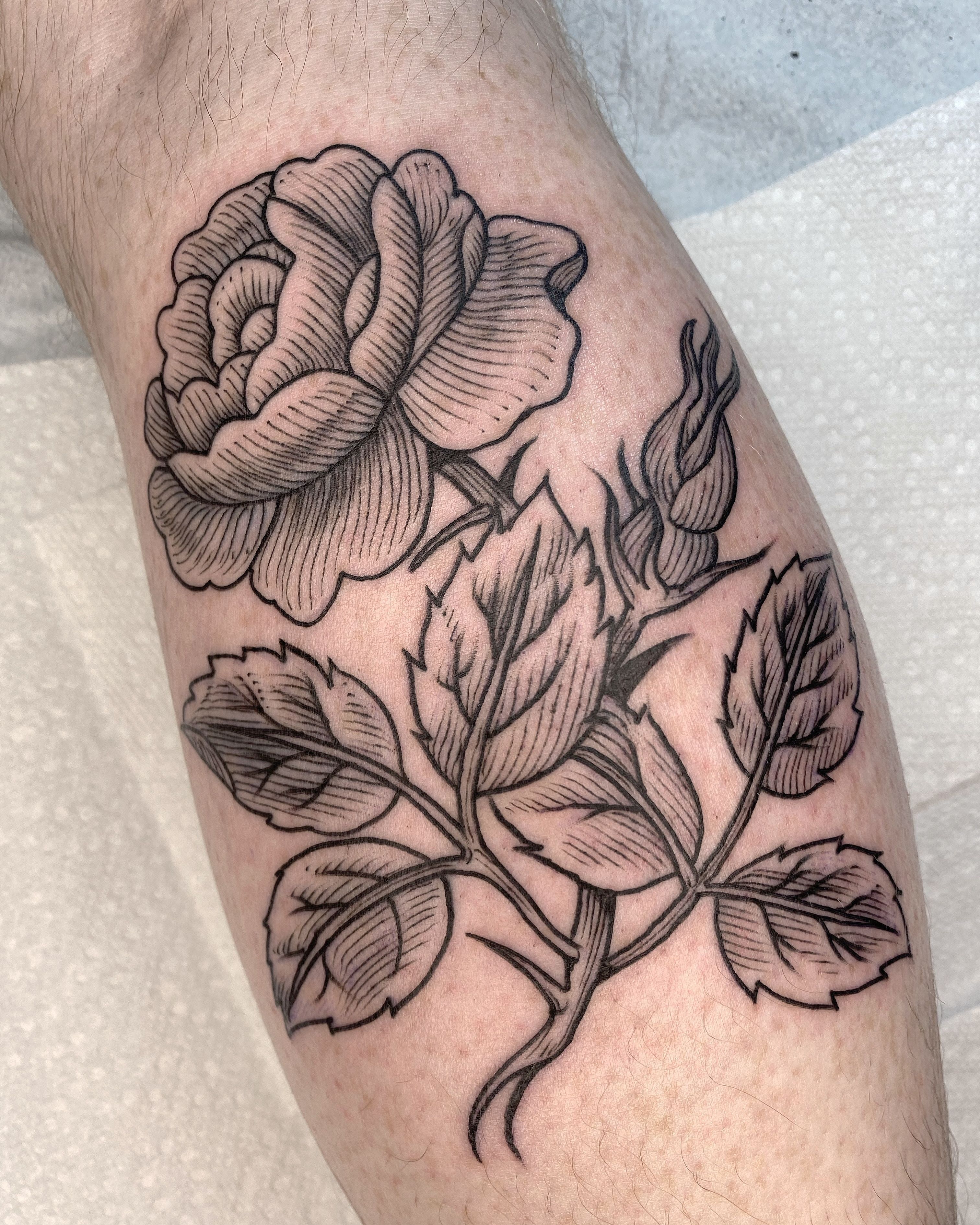 Delicate White Flower Tattoo with Graphic Illustration Style Stock  Illustration - Illustration of tattoo, shading: 300887594