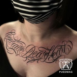 Lettering tattoo done by Jako Tattoos