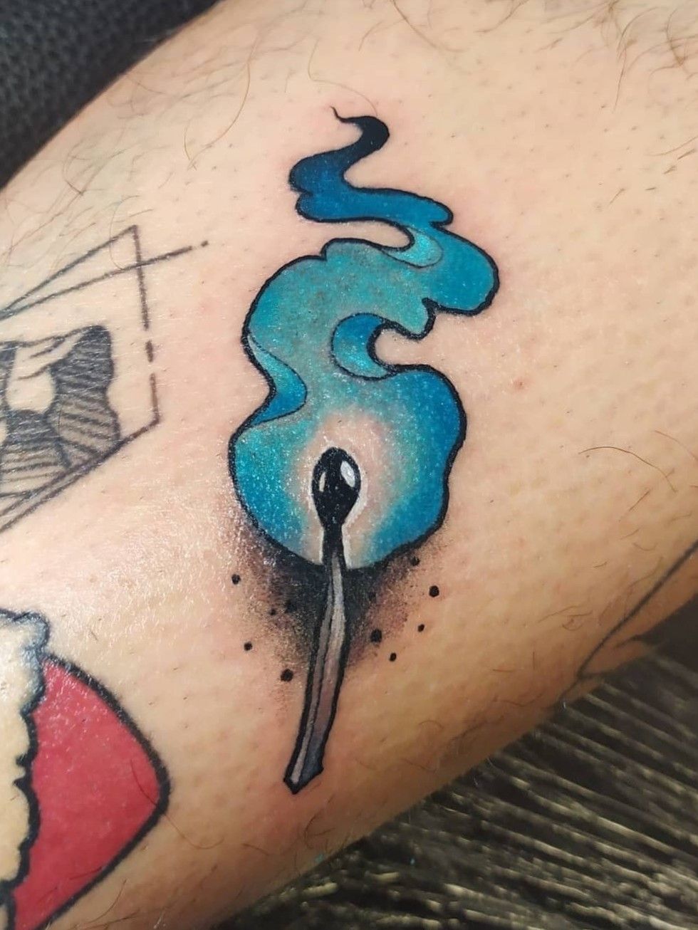Mick Gore 米克on Instagram Skull with blue fire tattoo tattoos  tattooist tattooink eternalink envyneedles skulltattoo handtattoo  tradworkers tradwork