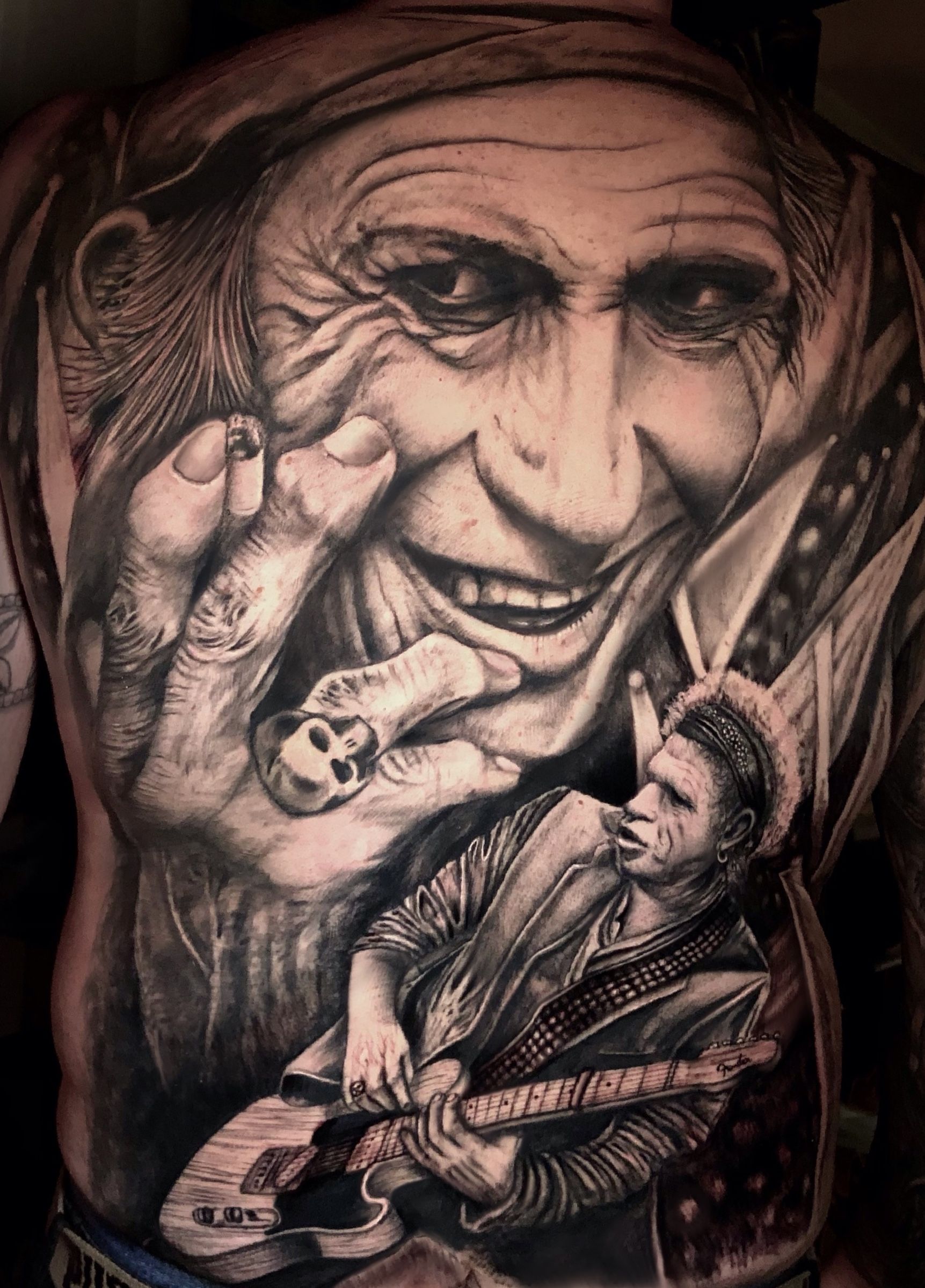 Keith Richards by Oleg Turyanskiy TattooNOW