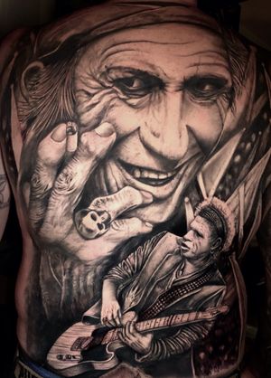 Keith richards by maxdemiantattoo 