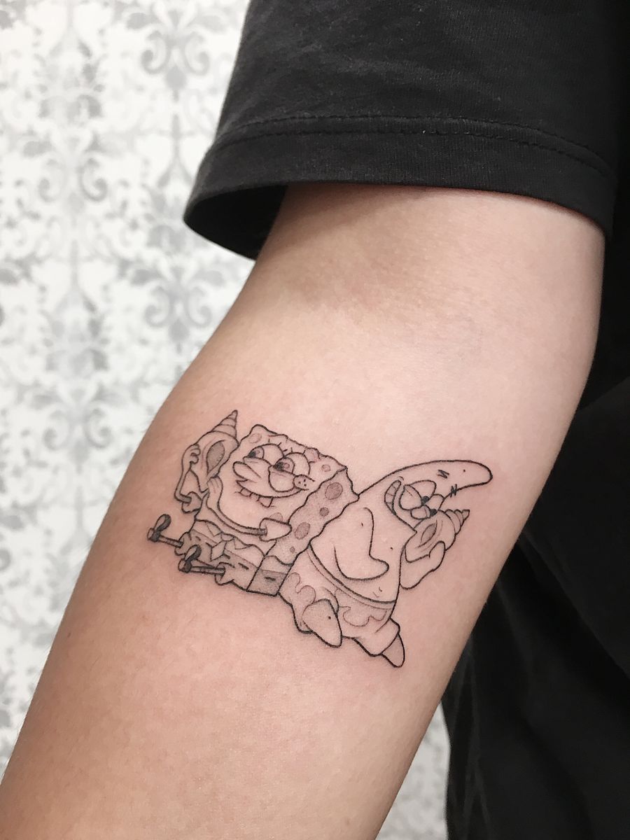 Tattoo uploaded by Alium Tattoo • • Bob Esponja y Patricio • • Tattoodo