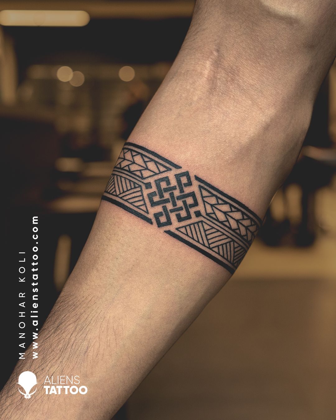 Buy Polynesian Arm Band Tattoo Arm Band Temporary Tattoo  Online in India   Etsy