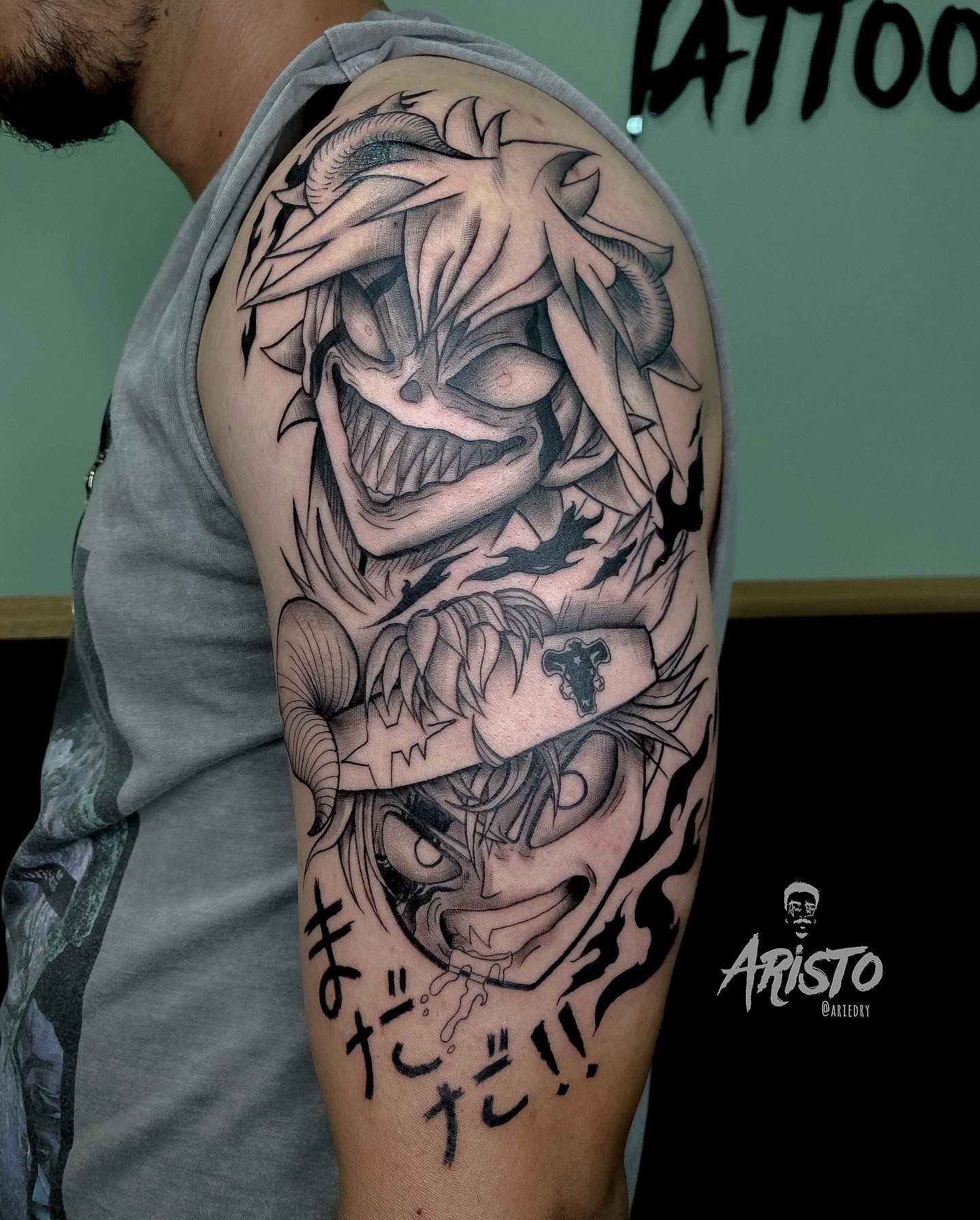 Armored titan made by my good friend stephen cortez at hariato tattoo in  Katy Texas  rtattoo