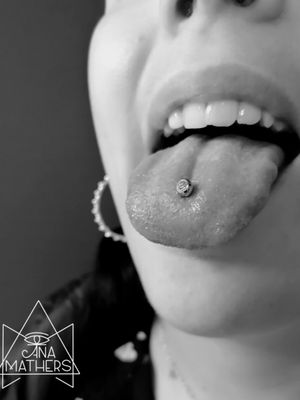 Tongue piercing 
