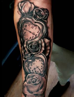 Pocket watches and roses