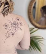 Nothingwild • Paris 🌙  Peonies and wildflowers tattoo