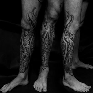 #ornamental leg-sleeve | #MikeAmanta #Sacred #Tattoofor appointments please amanitaminde@gmail.com