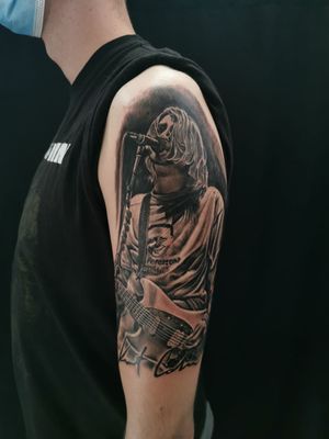 Kurt Cobain Tattoo by Ouzotattooartist 