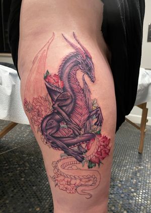 WIP on this dragon thigh piece. More to come soon! 