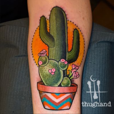 30 lindas tatuagens de cactos  Tatuagem geométrica, Tatuagem