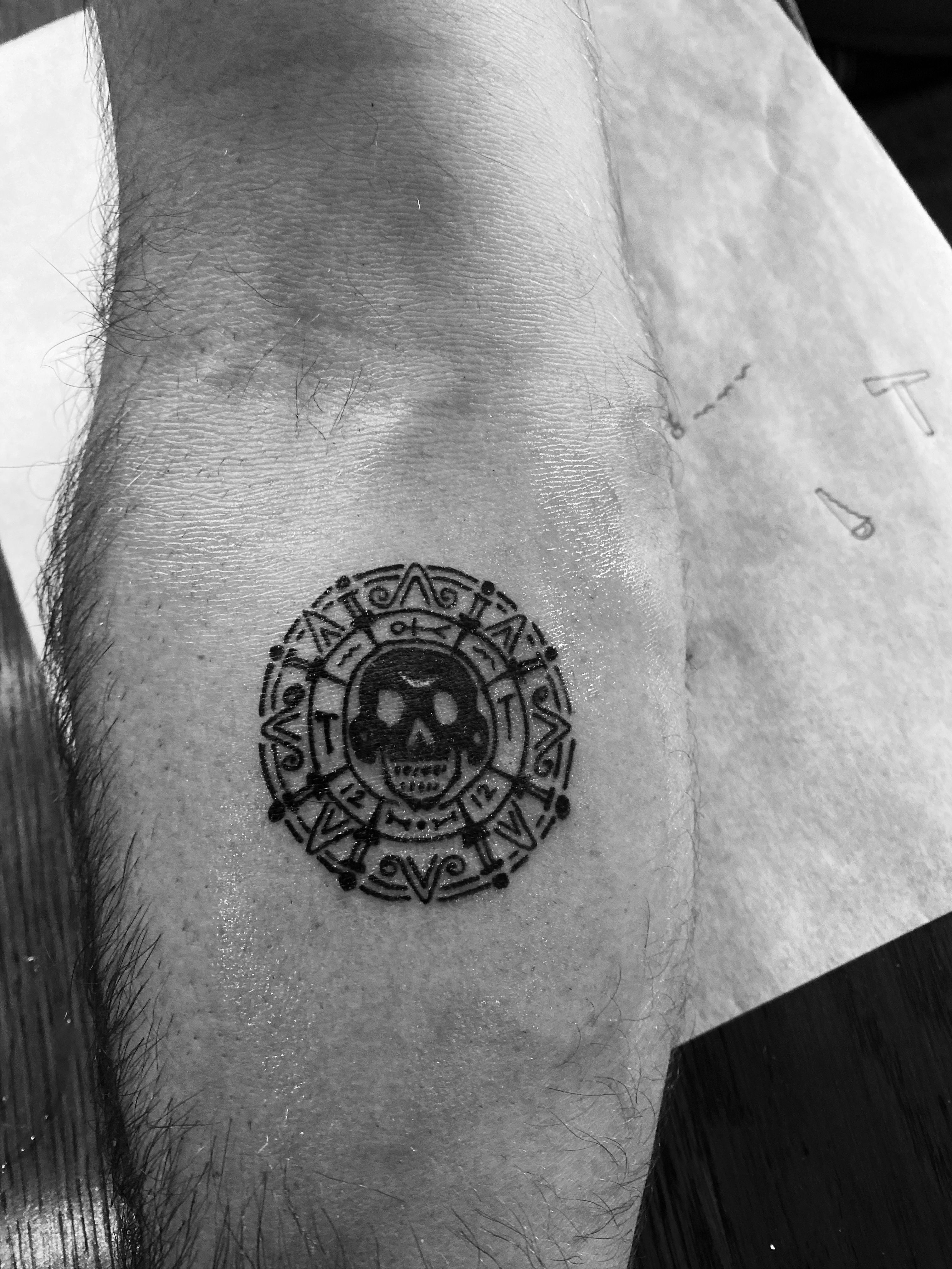 Tattoo uploaded by Steja • Lithuanian Litas coin 😍 Instagram: @nikita. tattoo #tattooartist #tattooart #blackworktattoo #blackwork #lineworktattoo  #LineworkTattoos #linework #thinlinetattoo #fineline #dotwork  #dotworktattoo #minimalism #minimalistic ...