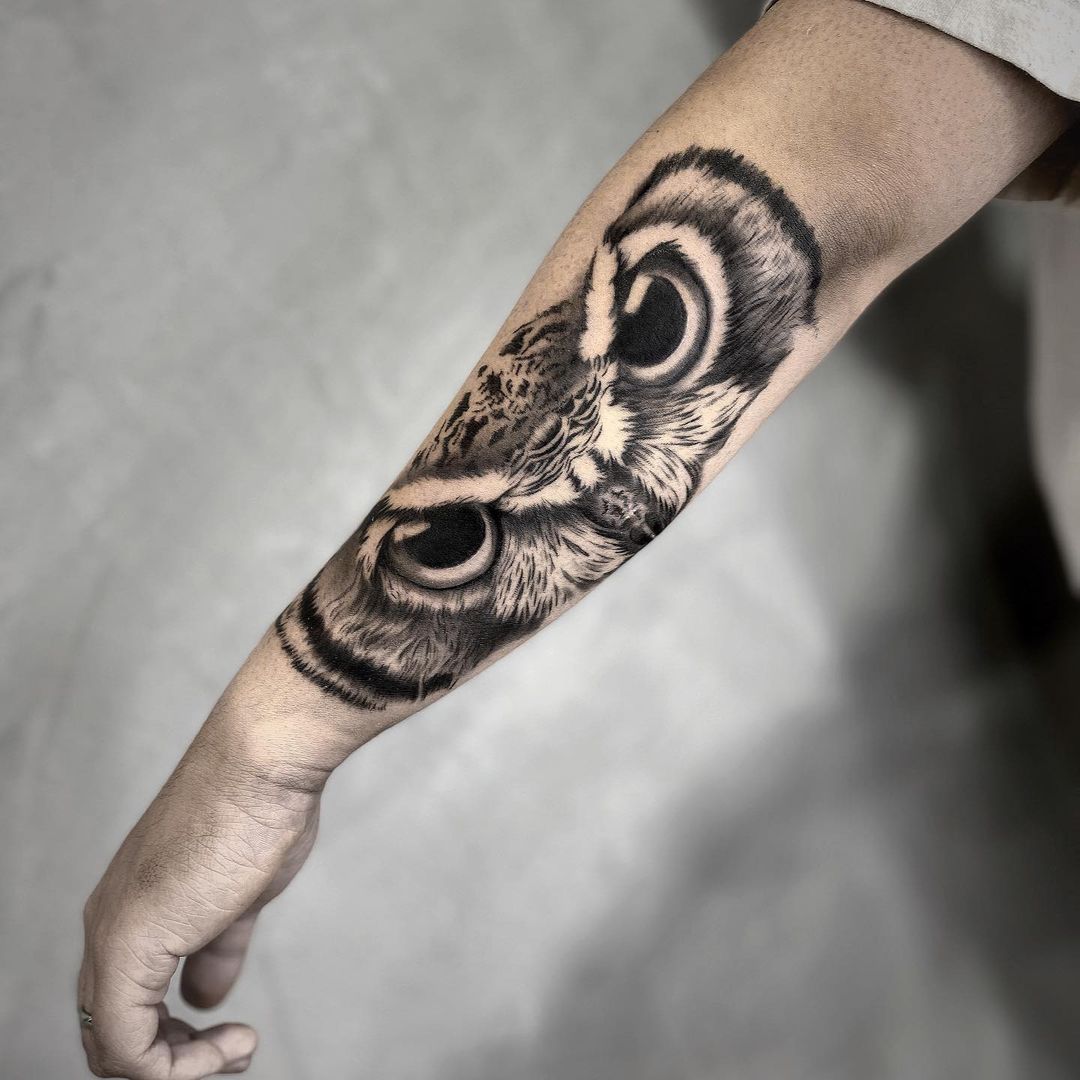 Lexica - Forearm tattoo owl 8k highly detailed