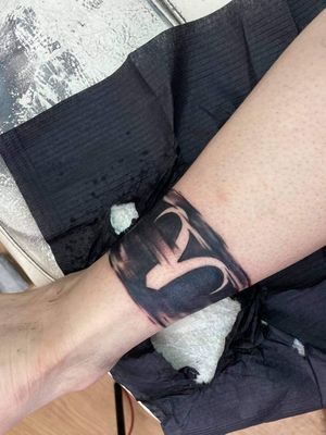 Band, ankle, aries, brush, ankle band tattoo 