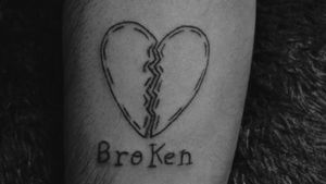 "Broken Heart" (Handpoked)