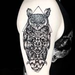 Owl Blackwork Tattoo ✨🖤