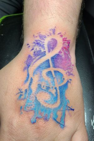 Water color treble clef Thanks for looking ✌