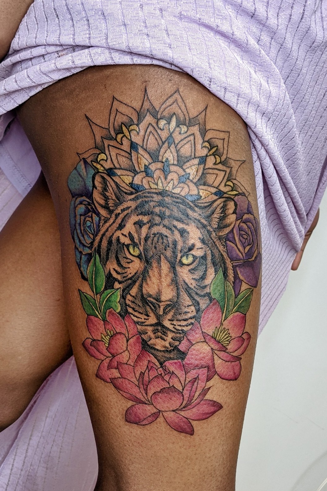 Tattoo uploaded by Ricardo Mesa • Tiger mandala flowers • Tattoodo Tattoo uploaded by Ricardo Mesa • Tiger mandala flowers • Tattoodo