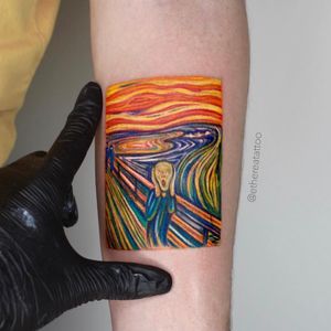 Munch Scream by Etherea tattoo 