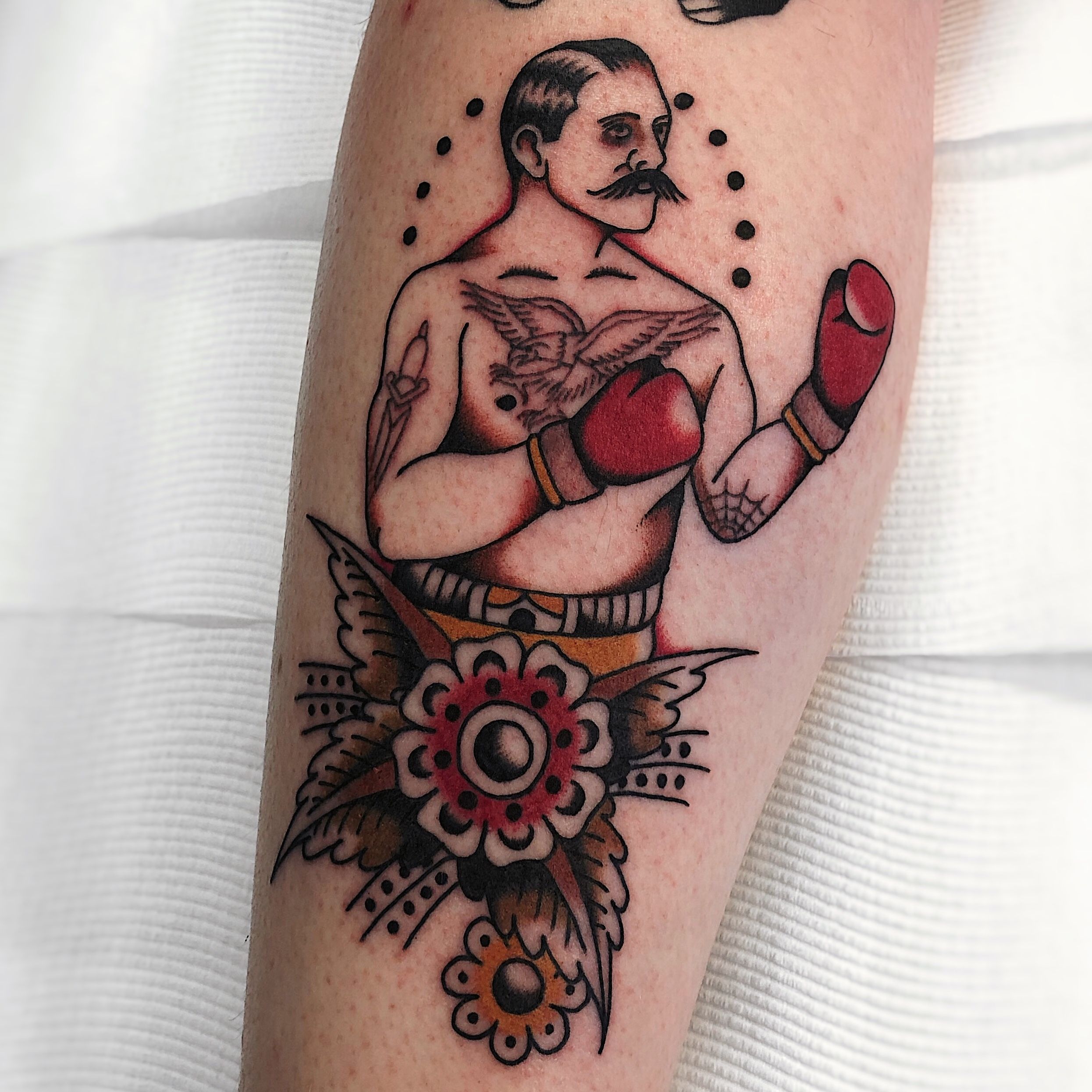 Traditional Fighter Tattoo by Adam Lauricella TattooNOW