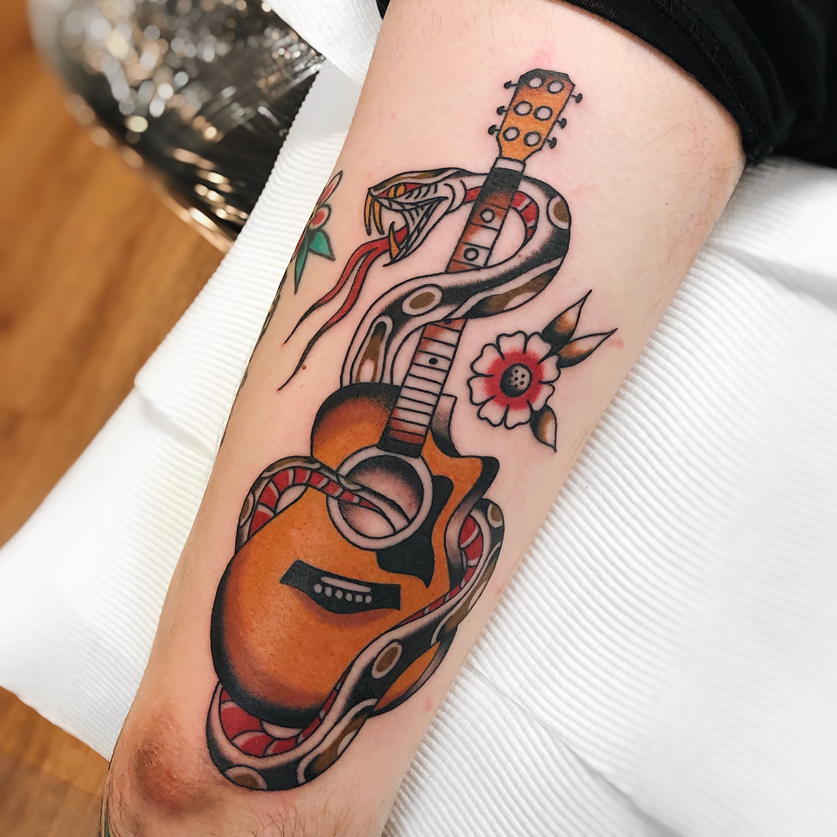 Tattoo uploaded by minerva  Cowboy playing guitar Tattoo by Pancho  PanchosPlacas Oldschool Traditional Cowboytattoo cowboy guitar   Tattoodo