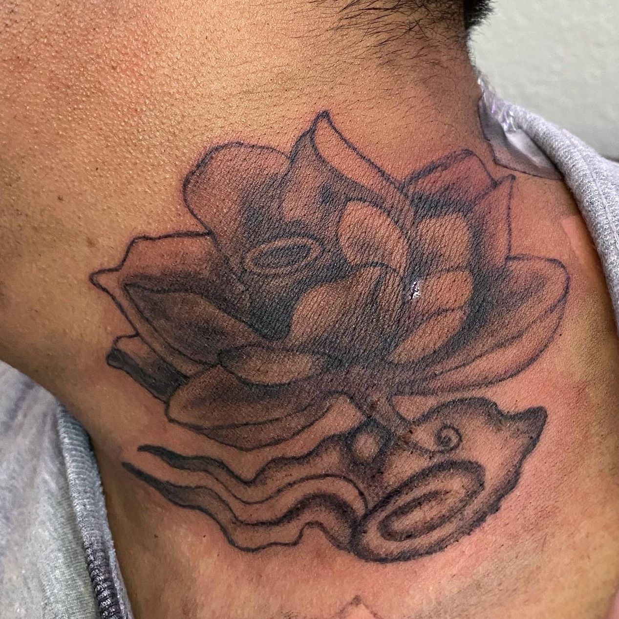 mac miller neck tattoo flower