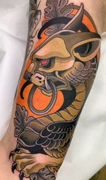 Neotraditional Grifo tattoo 