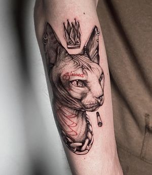 Gato esfinje✨ insta: madvaltattoo 