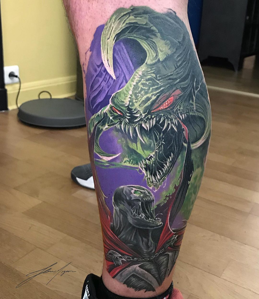 Tattoo uploaded by Charlie Connell • Spawn by Audie Fulfer Jr. (Via IG -  audie_tattoos) #AudieFulfer #realism #spawn #comics • Tattoodo