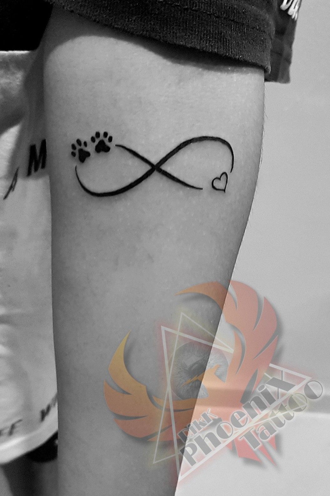 Infinity with Feather Tattoo  Black Poison Tattoos
