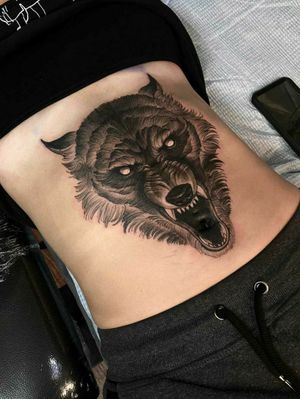 Wolf tattoo done by Christina Choi.