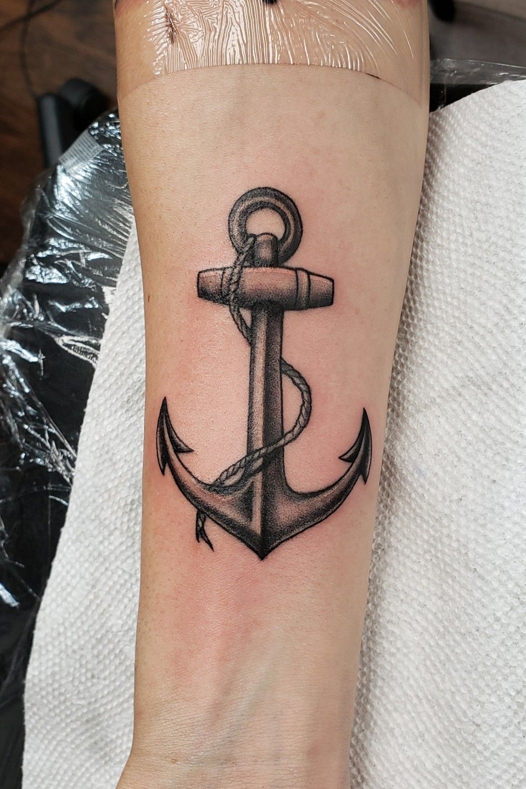 Anchor tattoo | Tattoos, Wheel tattoo, Forearm tattoo