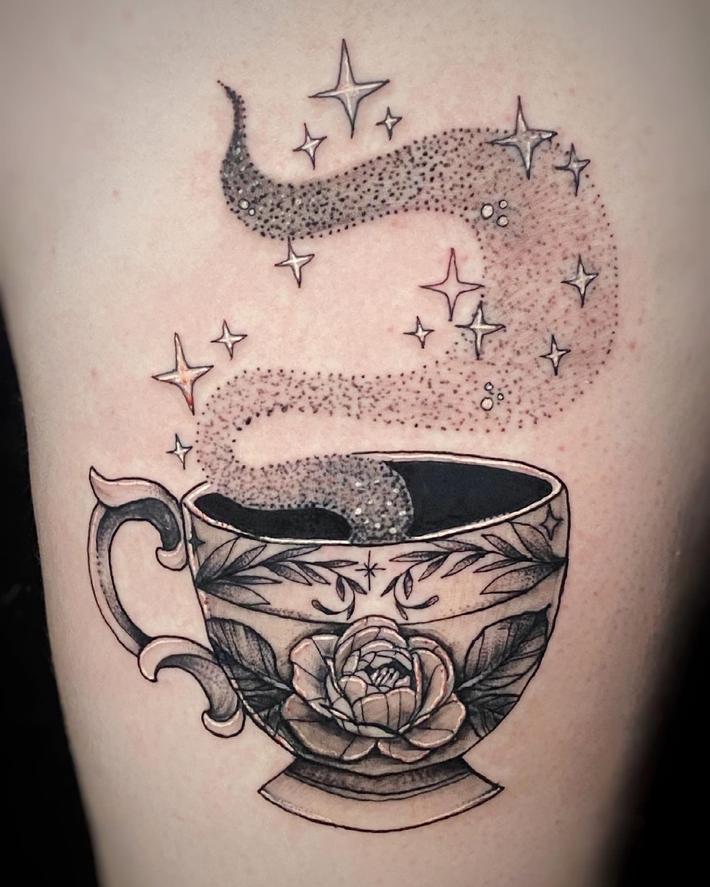 Temporary Tattoo Dainty Heart Cup and Saucer Swirls / Tea Cup Tattoo /  Coffee Cup Tattoo / Pretty Food and Drink Tattoo / Small Wrist Tattoo - Etsy