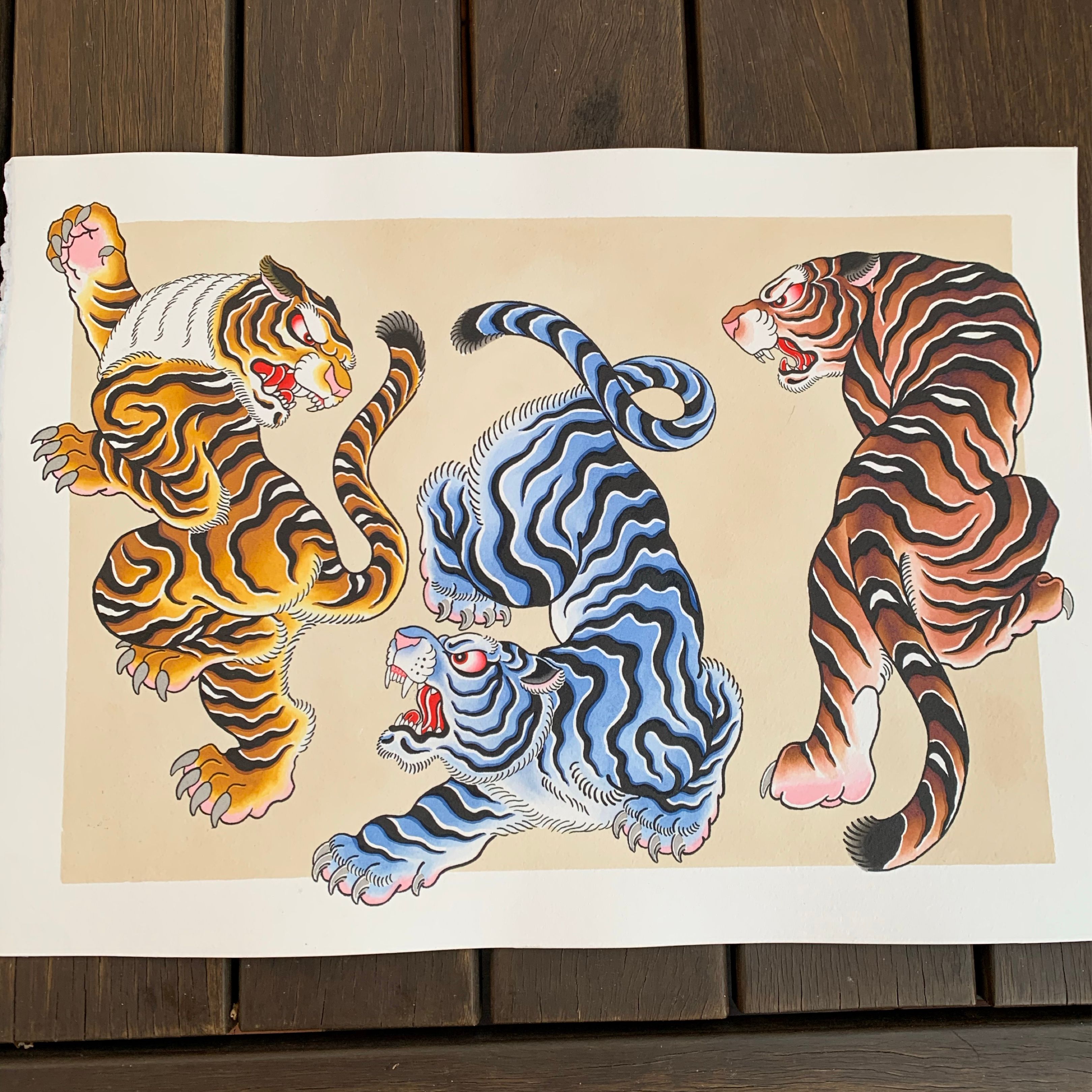 Minimalist Tiger Tattoo Design: Dark and White Tiger Head Illustration  Stock Illustration - Illustration of white, face: 295708921