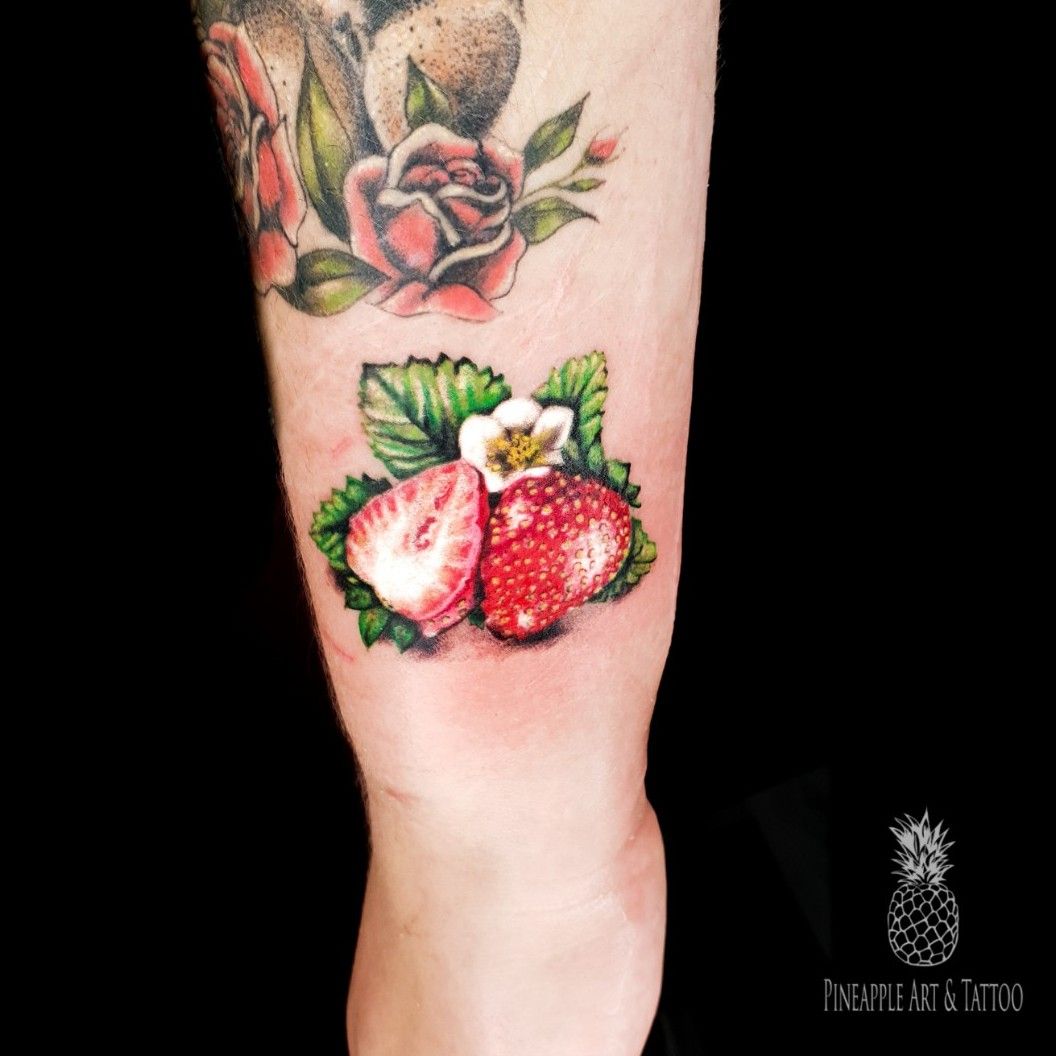 14 Strawberry Tattoo Ideas for Women  Moms Got the Stuff