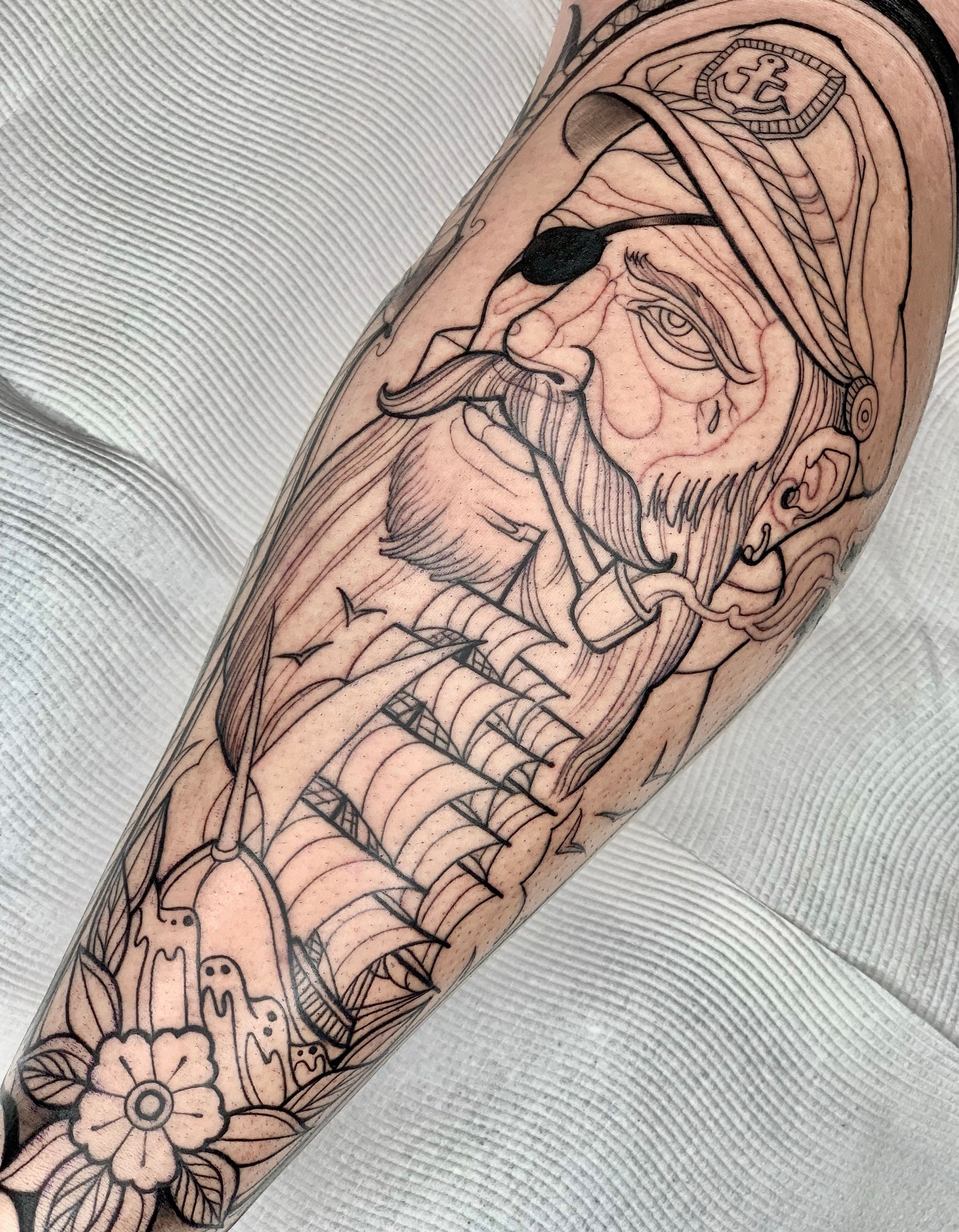Armour & Ship (cover up) - Tattoo Abyss Montreal
